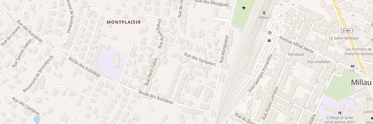 Plan du 9 Rue des Templiers à Millau