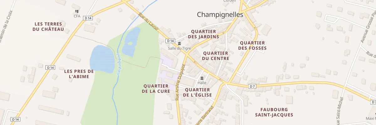 Plan du 3 Rue Pesant et Bombert à Champignelles