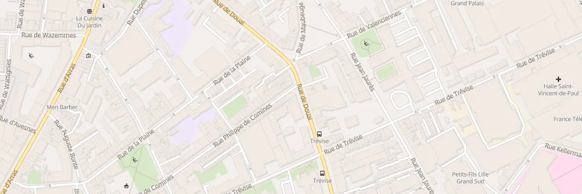 Plan du 100 Rue de Douai à Lille