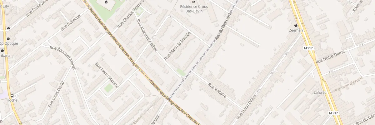 Plan du 98 Rue du Bas-Liévin à Lille