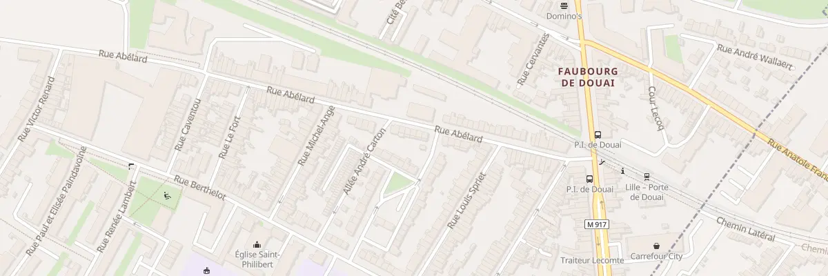 Plan du 218 Rue Abélard à Lille
