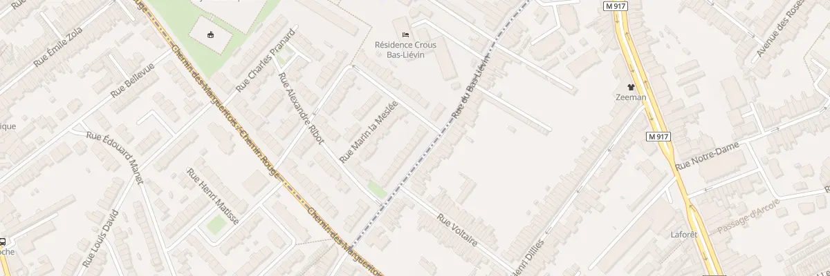 Plan du 84 Rue du Bas-Liévin à Lille