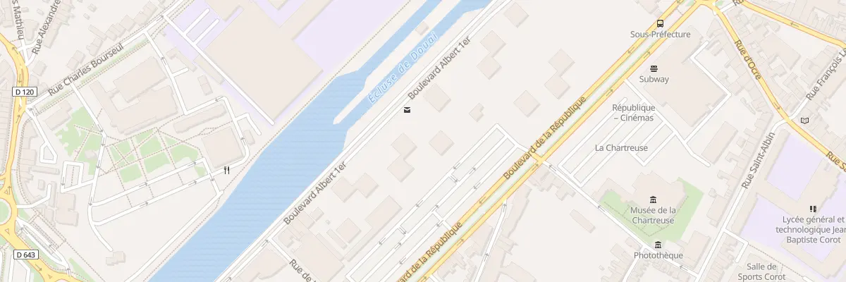 Plan du 322 Bd Albert 1er à Douai
