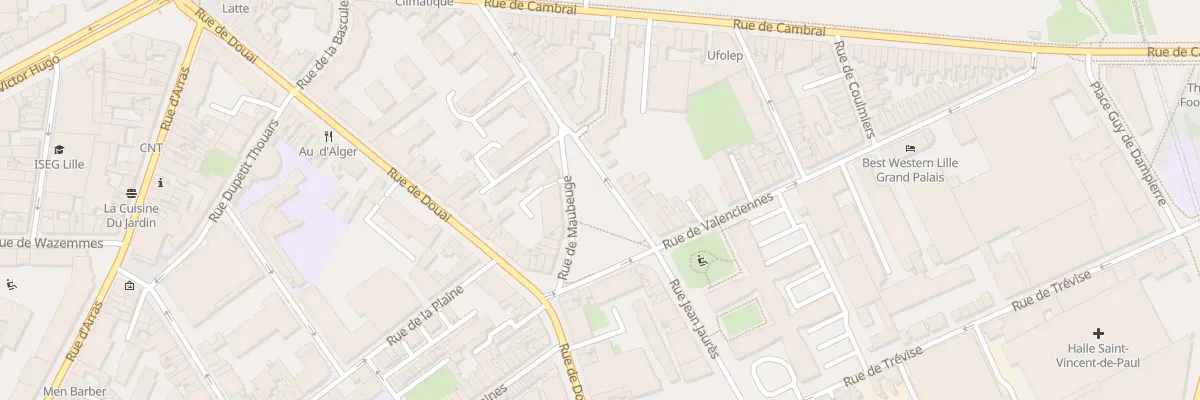 Plan du 12 Rue Jean Jaurés à Lille