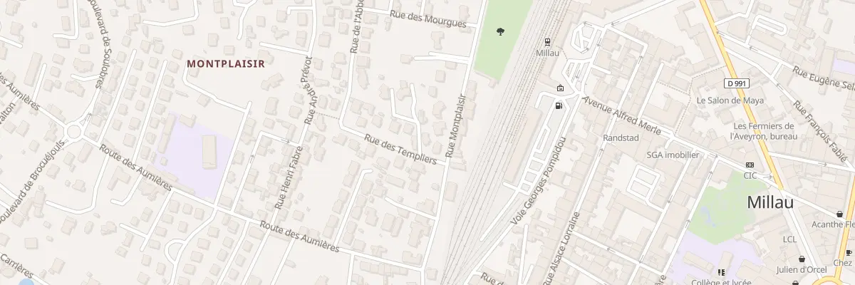 Plan du 2D Rue des Templiers à Millau