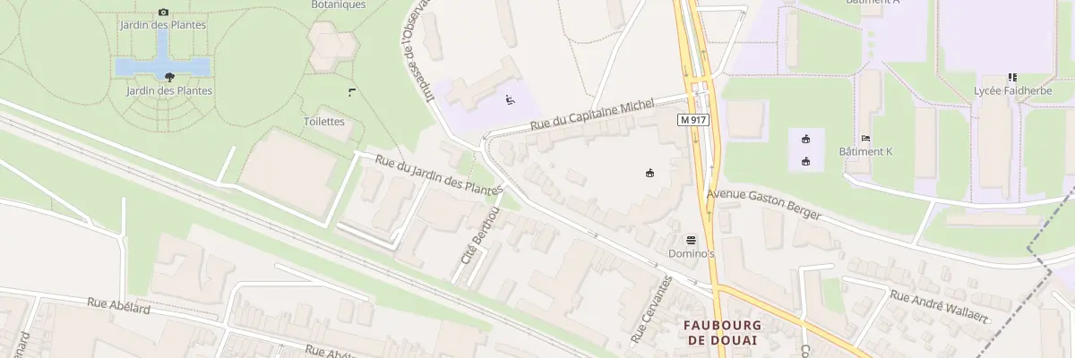 Plan du 166 Rue du Jardin des Plantes à Lille