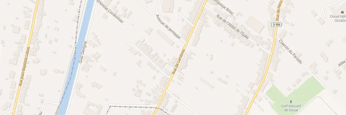 Plan du 594 Rue de Lambres à Douai