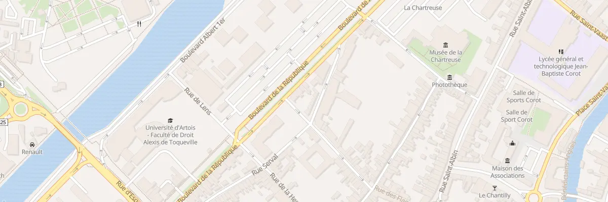 Plan du 268 Bd de la République à Douai