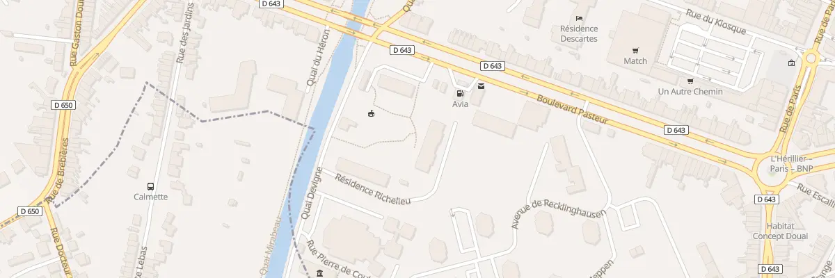 Plan du 295 Quai Devigne à Douai