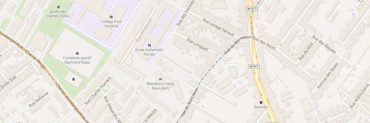 Plan du 36 Rue du Bas-Liévin à Lille