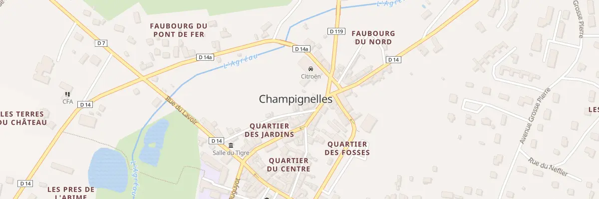 Plan du 1 Rue des Jardins à Champignelles