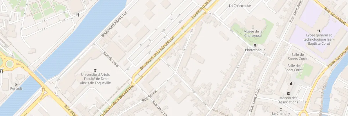 Plan du 270 Bd de la République à Douai