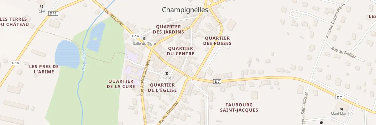 Plan du 14 Rue Diderot à Champignelles
