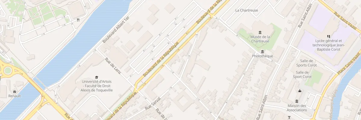Plan du 282 Bd de la République à Douai