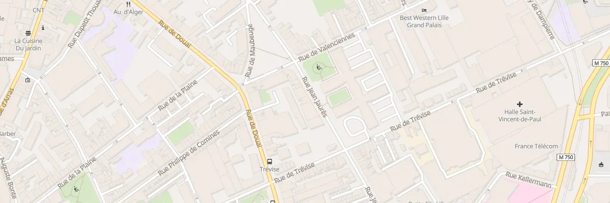 Plan du 34 Rue Jean Jaurés à Lille