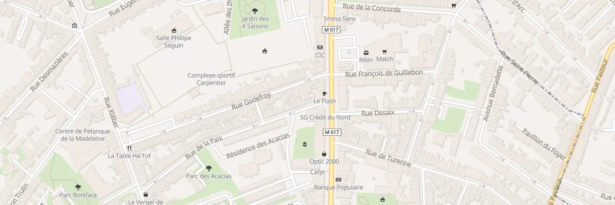 Plan du 8 Rue de la Paix à La Madeleine