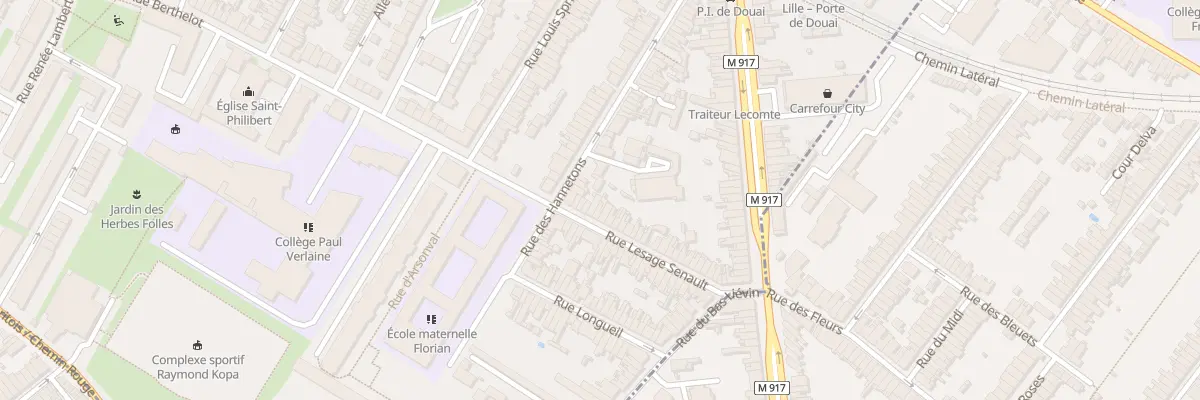 Plan du 46 Rue Lesage Senault à Lille