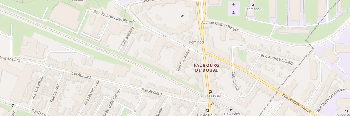 Plan du 2 Rue Cervantes à Lille