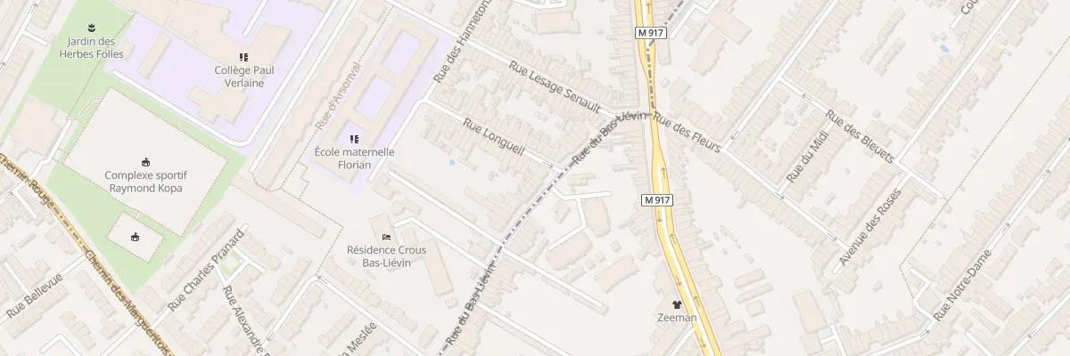 Plan du 22 Rue du Bas-Liévin à Lille