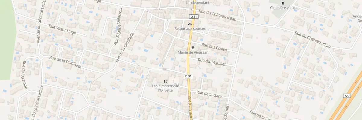 Plan du 16 Rue Jean Jaures à Vinassan