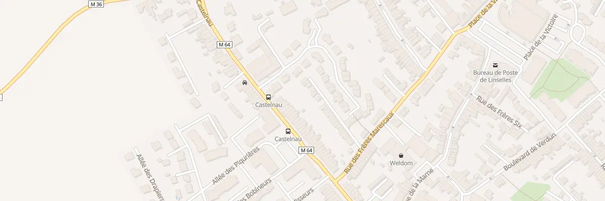 Plan du 70 Rue Castelnau à Linselles