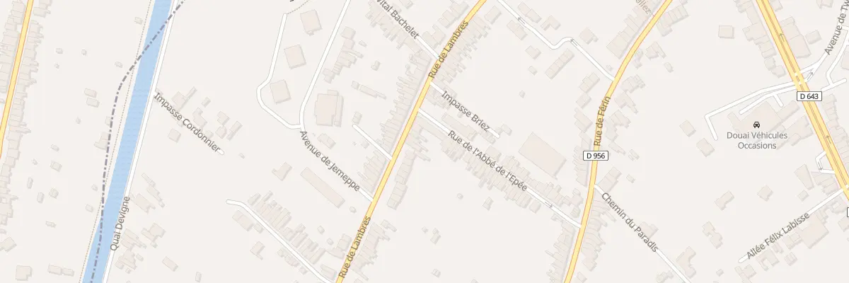 Plan du 457 Rue de Lambres à Douai