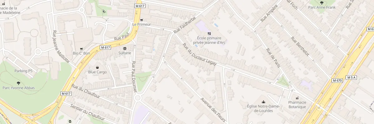 Plan du 24 Rue du Docteur Legay à La Madeleine