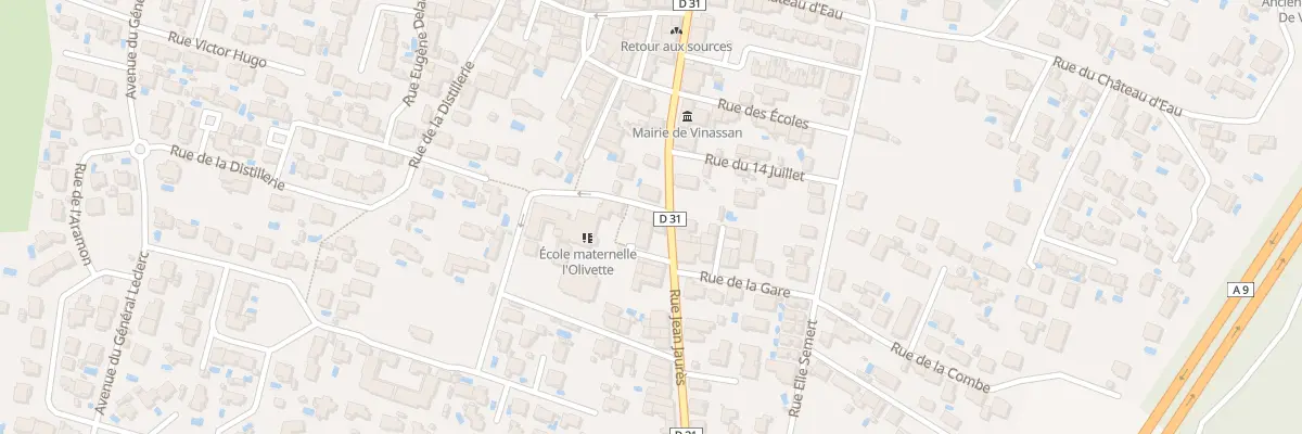 Plan du 20A Rue Jean Jaures à Vinassan