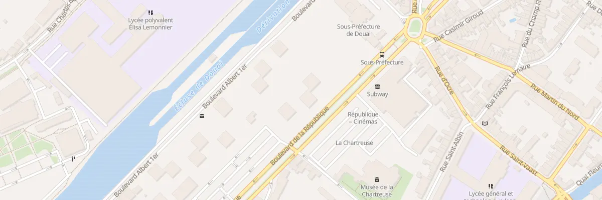 Plan du 531 Bd de la République à Douai