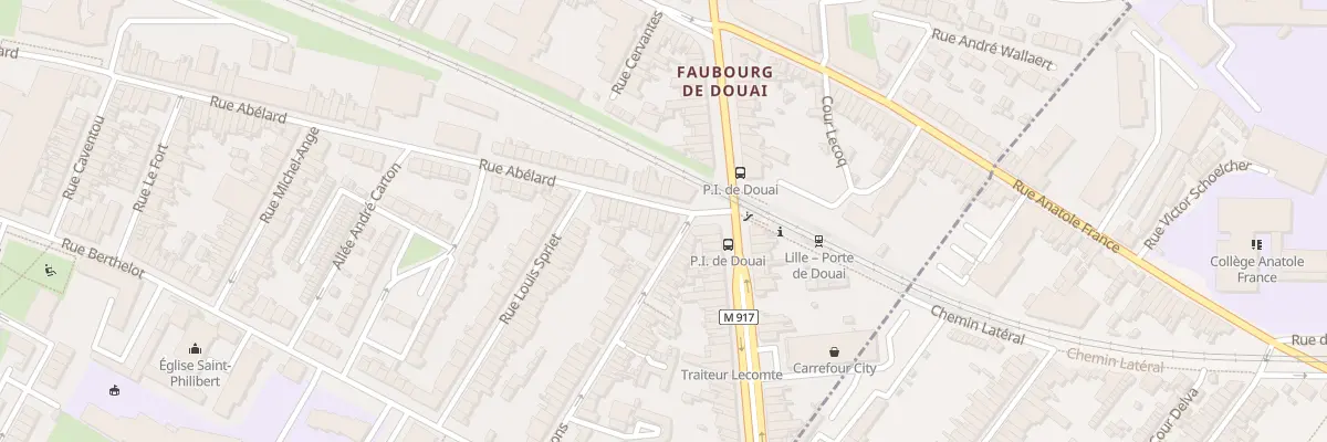 Plan du 250 Rue Abélard à Lille