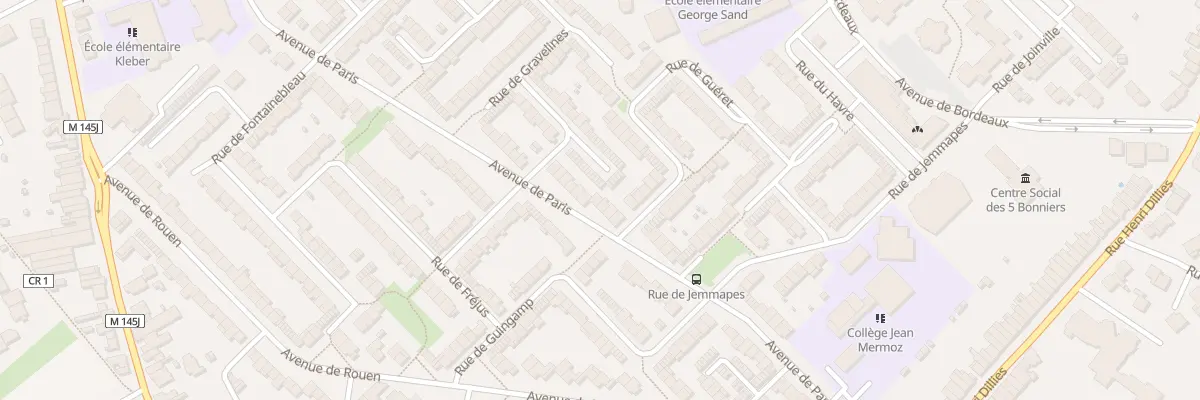 Plan du 85 Av de Paris à Faches-Thumesnil