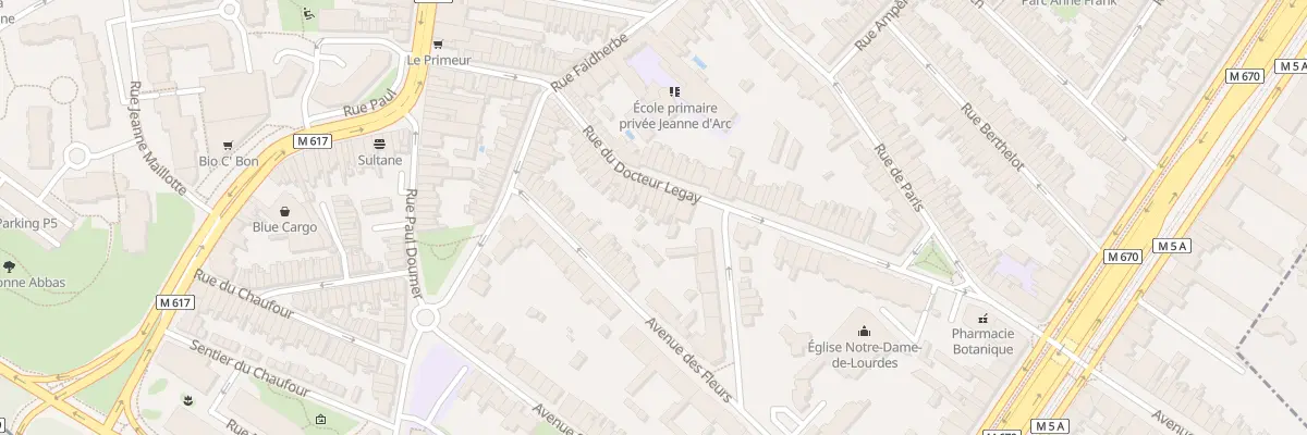 Plan du 36 Rue du Docteur Legay à La Madeleine