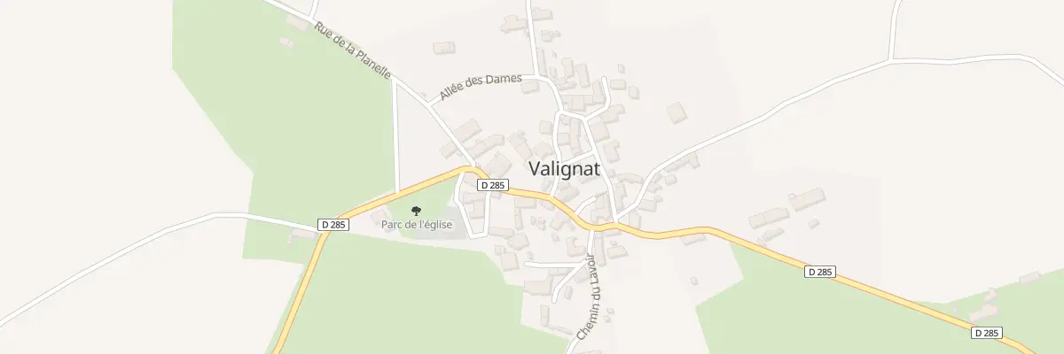 Plan du 1 Rue des Ouches à Valignat