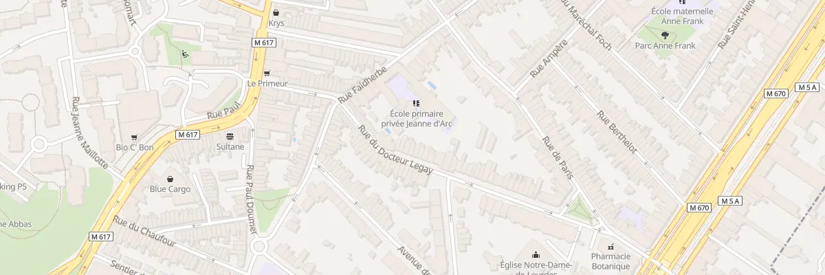 Plan du 27 Rue du Docteur Legay à La Madeleine