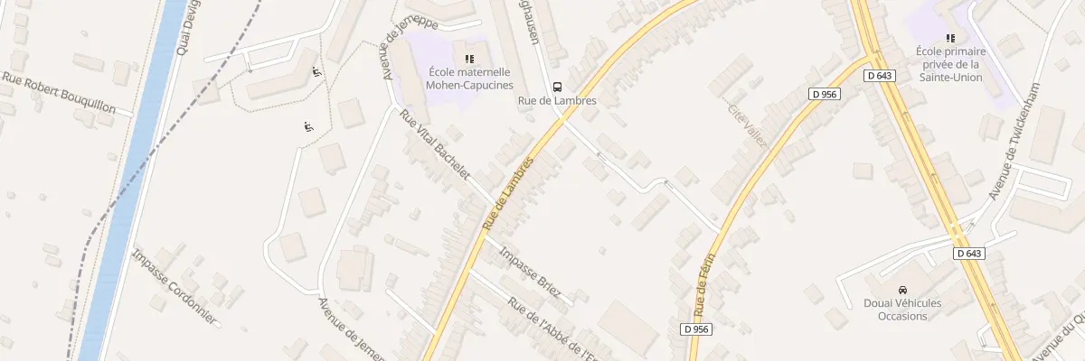 Plan du 335 Rue de Lambres à Douai