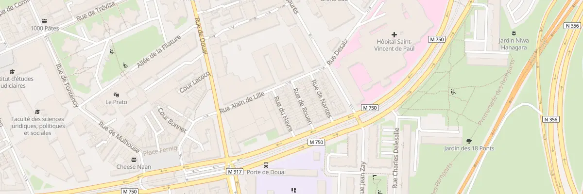Plan du 6 Rue de Rouen à Lille