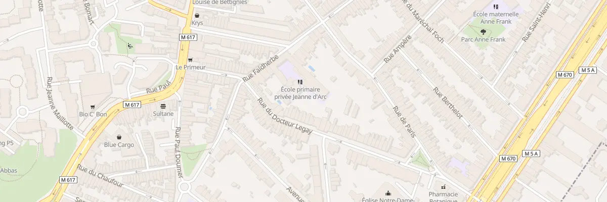 Plan du 29 Rue du Docteur Legay à La Madeleine