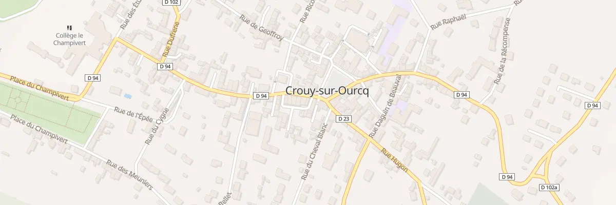 Plan du 1 Rue du Gen de Gaulle à Crouy-sur-Ourcq