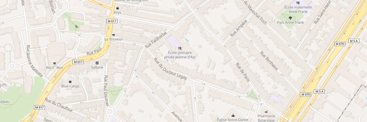 Plan du 31 Rue du Docteur Legay à La Madeleine