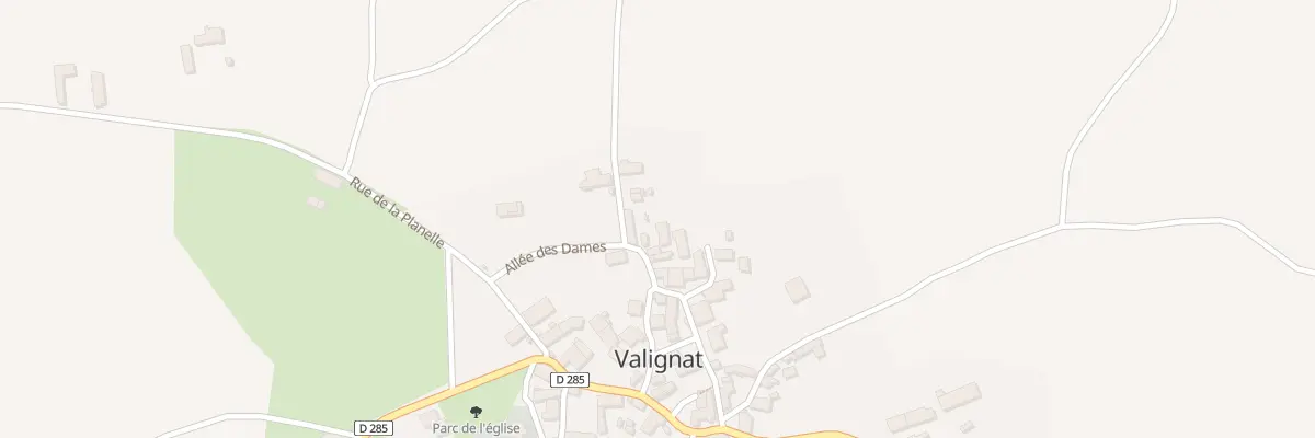 Plan du 12 Rue des Ouches à Valignat