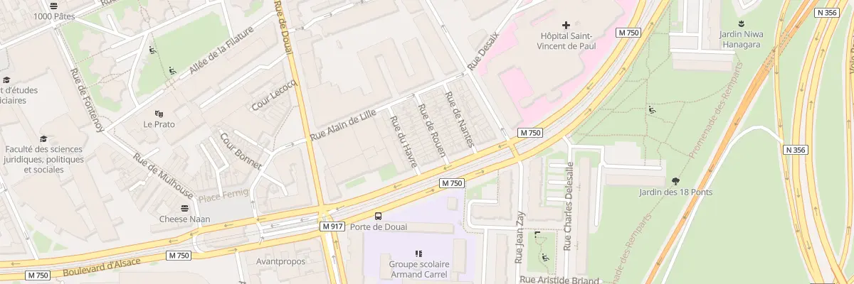 Plan du 20 Rue de Rouen à Lille