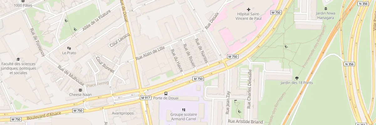Plan du 22 Rue de Rouen à Lille