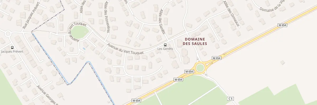 Plan du 1 Av du Vert Touquet à Bondues