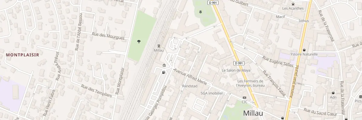 Plan du 1 Rue de Belfort à Millau