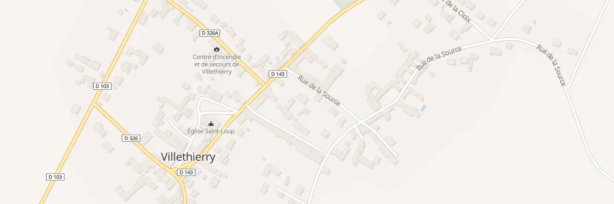 Plan du 2 Rue de la Source à Villethierry