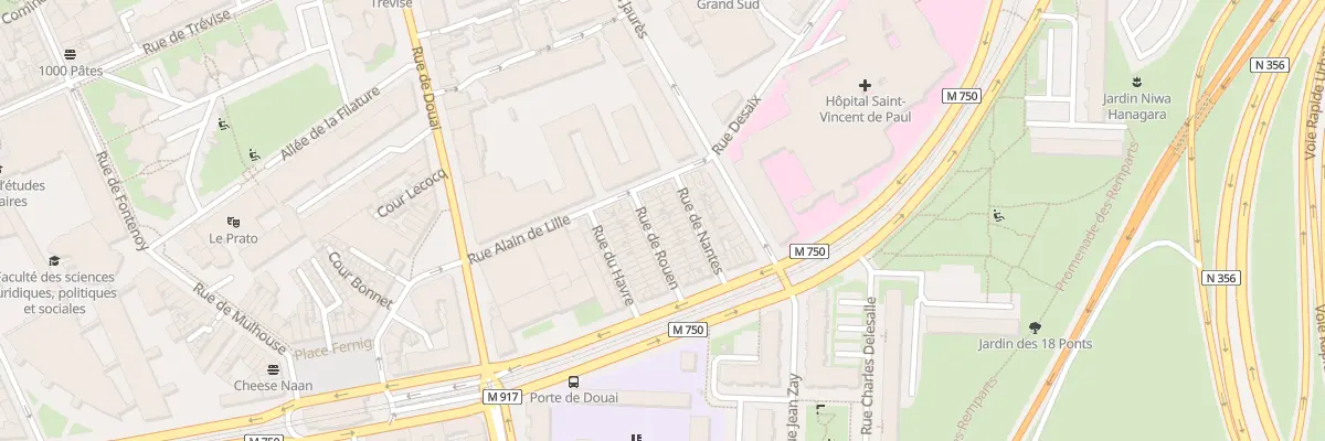 Plan du 7 Rue de Rouen à Lille