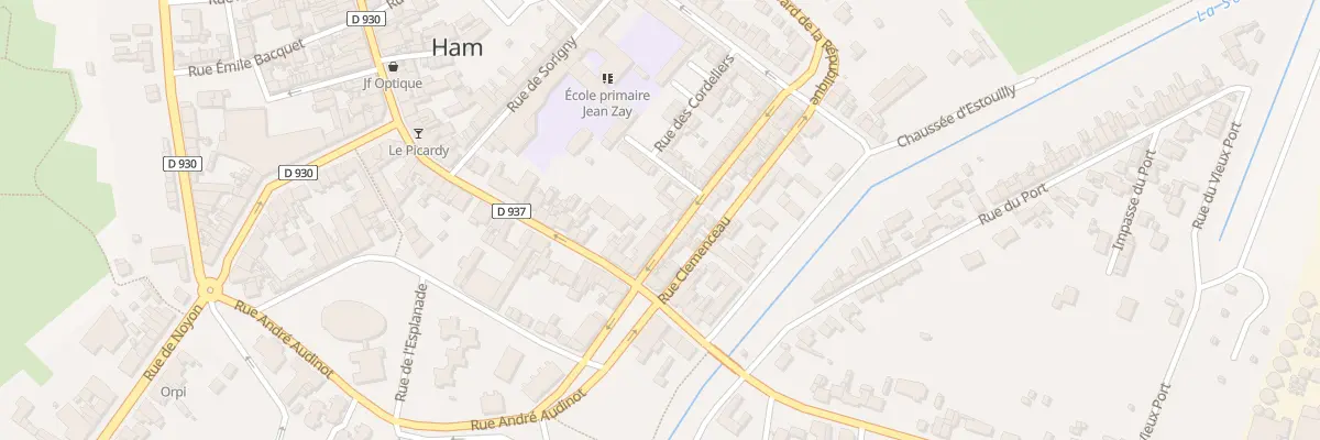 Plan du 9 Rue du Moulin à Vent à Ham
