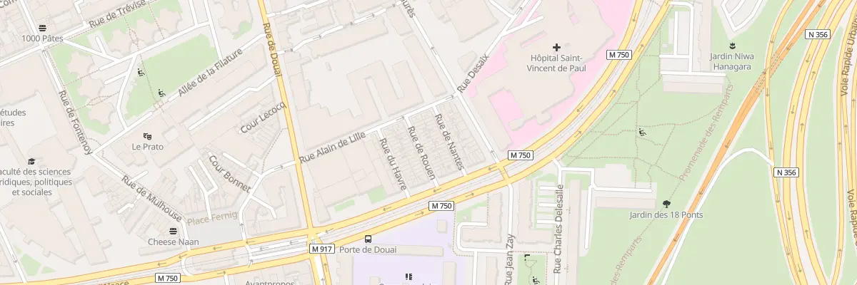 Plan du 11 Rue de Rouen à Lille