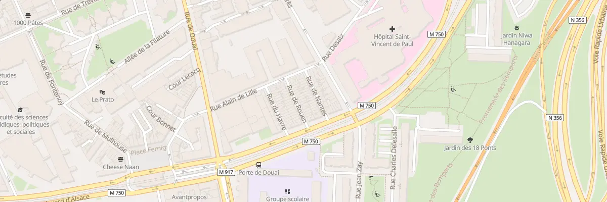 Plan du 15 Rue de Rouen à Lille