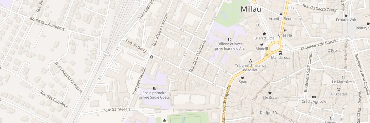 Plan du 3 Rue de la Condamine à Millau